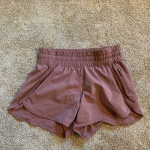Lululemon Dusty Pink Track Shorts 4” inseam, low rise